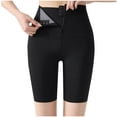 thumbnail image 3 of QATAINLAV Sweat Shorts for Women Casual High Waisted Short Leggings Gym Casual Zip Up Body Shaper Solid Color Tight Yoga Pants Black XXL Lightning Sales, 3 of 7