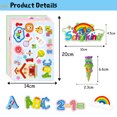 thumbnail image 2 of Juego de 6 pegatinas para niños y bebés, muchos diseños diferentes de pegatinas para álbumes de pegatinas con letras ABC, números, conos de azúcar, juegos de fiesta de cumpleaños para niños, 2 of 5