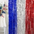 thumbnail image 2 of 4th of July Foil Fringe Curtain Backdrop, 78.74x39.37" Metallic Tinsel Foil Fringe Streamer Curtains for Photo Booth, Mother's Day, Easter, Birthday, Wedding Party Decoration, 2 of 6