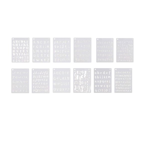Raindrops  12 Sheets Alphanumeric Template Tracing Painting Child White