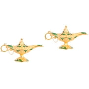 Aladdin's Lamp Set of 2 Wishing Light Decoration Party Desk Vintage Dining Table Indoor Lamps for Zinc Alloy