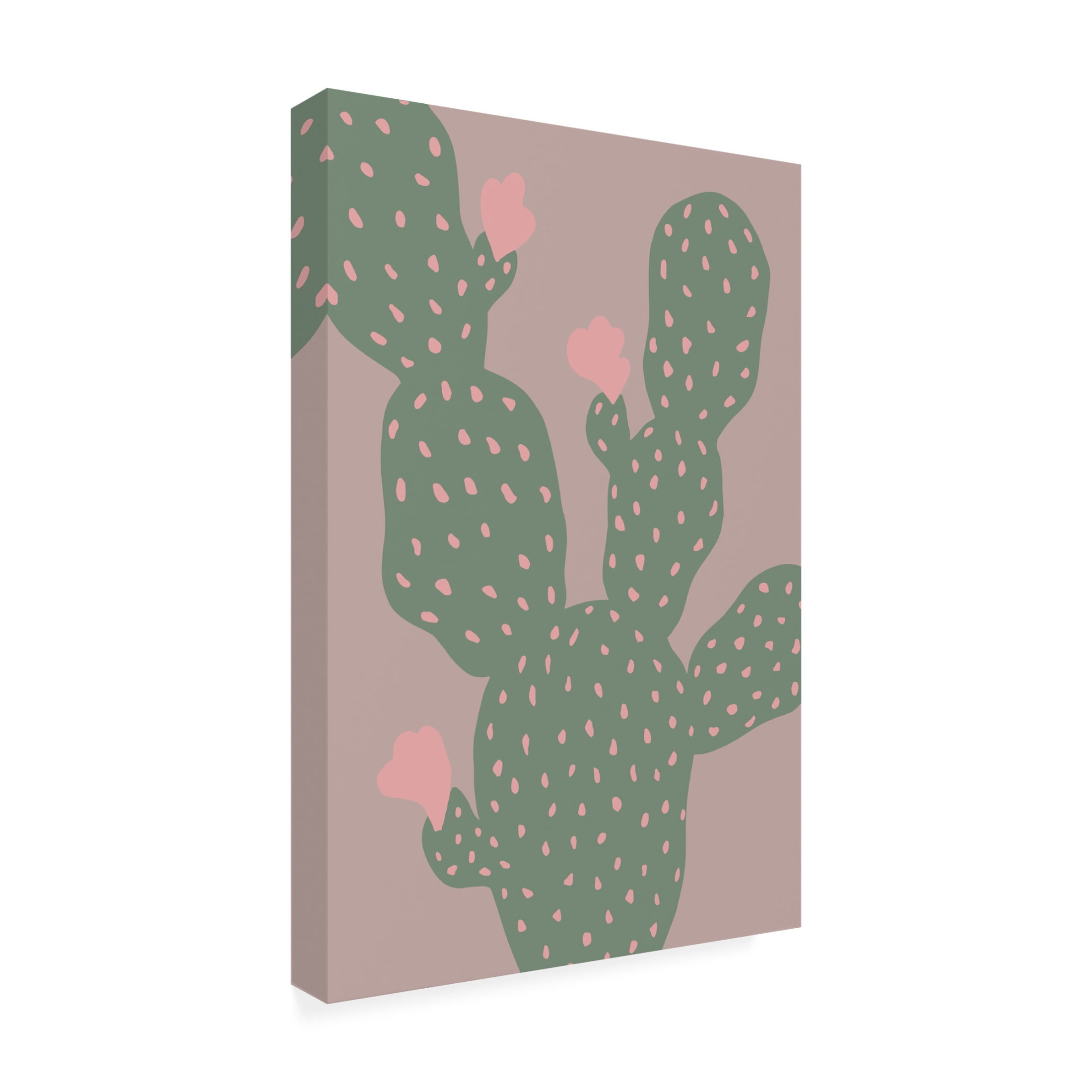 Canvas Wall Art - Pictufy Studio 'Green Cactus' Wall Art for Living Room, Bedroom, or Office Décor by Trademark Fine Art - 12 x 19 Inches