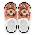 thumbnail image 2 of Women's Men's Slippers, Non-Slip Travel Unisex Fleece House Shoes Poodle, 2 of 7