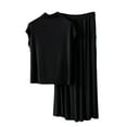 thumbnail image 2 of 2 Pack ylioge Womens Modal-Pajama Sets with Pockets 2 Piece Loungewear Outfits Casual Lightweight Solid Cap Sleeve Tops Wide Leg Pants Homewear Pajamas Set, 2 of 8