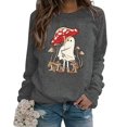 thumbnail image 4 of AYA Sweatshirts for Teen Girls Letter Print Hoodless Long Sleeved Pullover With Pockets, 4 of 5