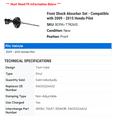 thumbnail image 2 of Front Shock Absorber Set - Compatible with 2009 - 2015 Honda Pilot 2010 2011 2012 2013 2014, 2 of 2