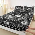 thumbnail image 3 of Homewish 3-Piece Mallard Duck Boho Starry Sky Vintage Chic Floral Flowers Twin Sheet Set for Teens, Lightweight Room Decor, 3 of 7