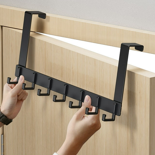 YAOMOBB Towel Hanger Strong Load Bearing Over Door Storage Rack Rustproof Space Saving Coat Towel Hanger Organizer
