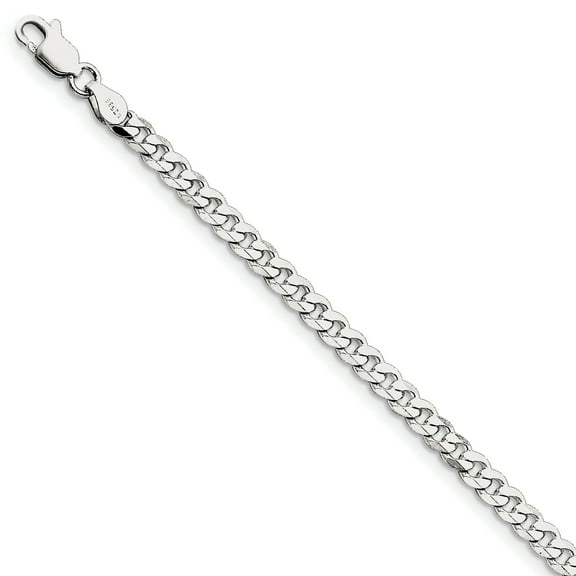 Primal Silver Sterling Silver Rhodium-plated 4.5mm Curb Chain Bracelet