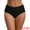 Black, variant on Unique Bargains Women's Mid-Waisted Elastic Waistband Full Coverage Briefs L Black