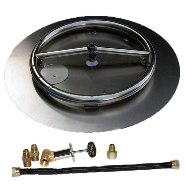 Tretco FPK-OBRSS-BK3P-18NG 18 in. Stainless Steel Pan Ring Pro-Kit Natural Gas