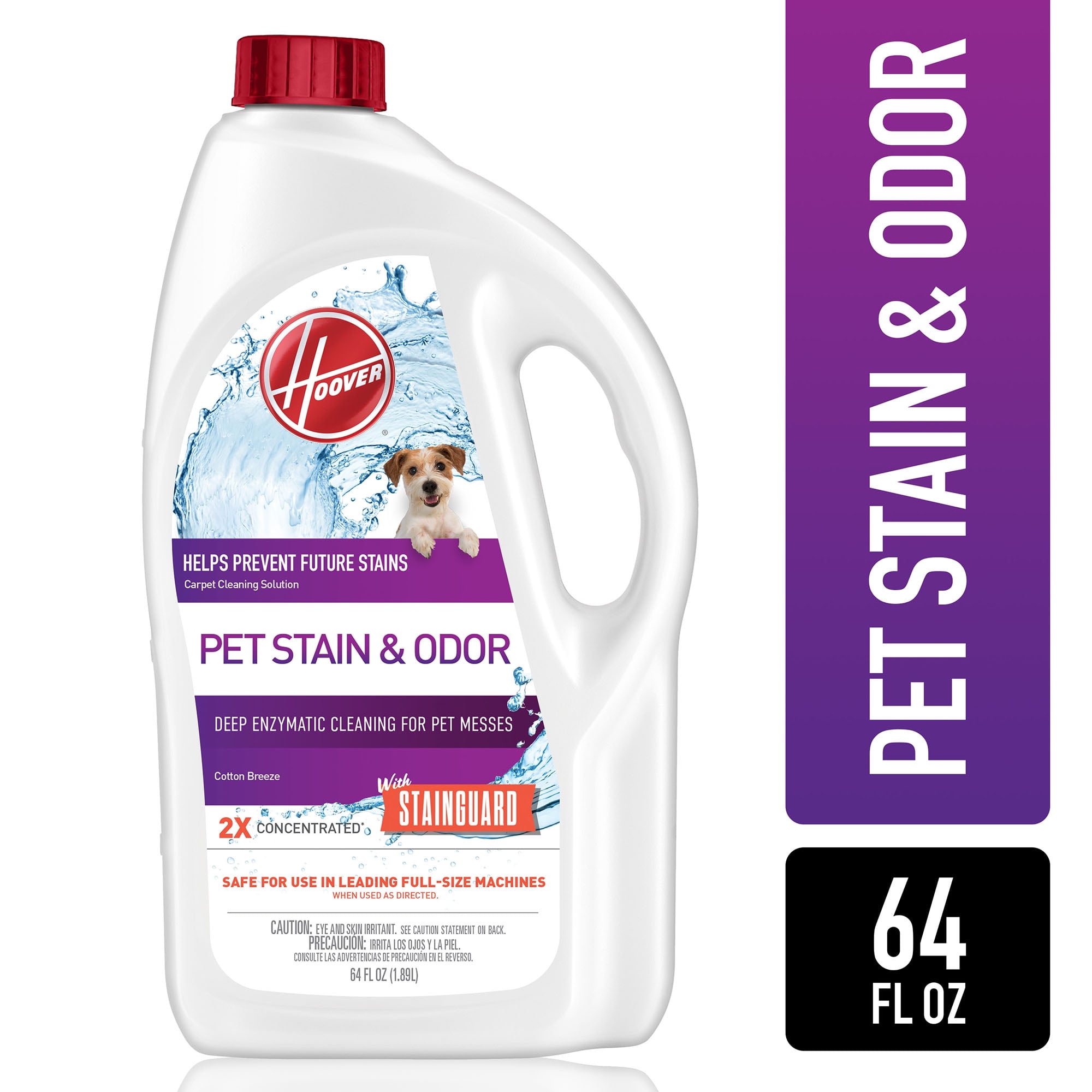 Hoover Pet Stain & Odor with Stainguard Carpet Cleaner Solution, 64Oz