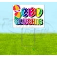 thumbnail image 1 of Rainbow V2 Cbd Slushie V2 (18" X 24") Yard Sign, Includes Metal Step Stake, 1 of 6
