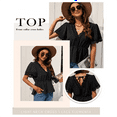 thumbnail image 3 of Joefnel Women's Peplum Blouses Babydoll Shirts Summer Blouses Ruffle Tops for Women Peplum Top, 3 of 5