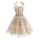 thumbnail image 2 of Vestido Corto de Verano, Malla de Manga Corta Bordado Pastel Retro para el Desgaste Casual, Fiesta Y Primavera, 2 of 9