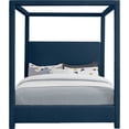 thumbnail image 3 of Meridian Furniture Emerson Navy Linen Textured Fabric Full Bed, 3 of 9