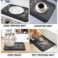 thumbnail image 4 of Experience Joyful Brewing with Fun Coffee Machine Mat - Espresso Tray for Coffee Bar, Under Coffee Pot Mat, Perfect 19.5x12in Coffee Drying Mat; Kitchen Counter Drying Pad, 4 of 7