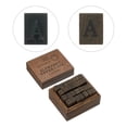 thumbnail image 4 of Uxcell Letter Rubber Stamps, 56Pcs 2 Set Capital Letter Wood Stamp with Vintage Box, 4 of 5