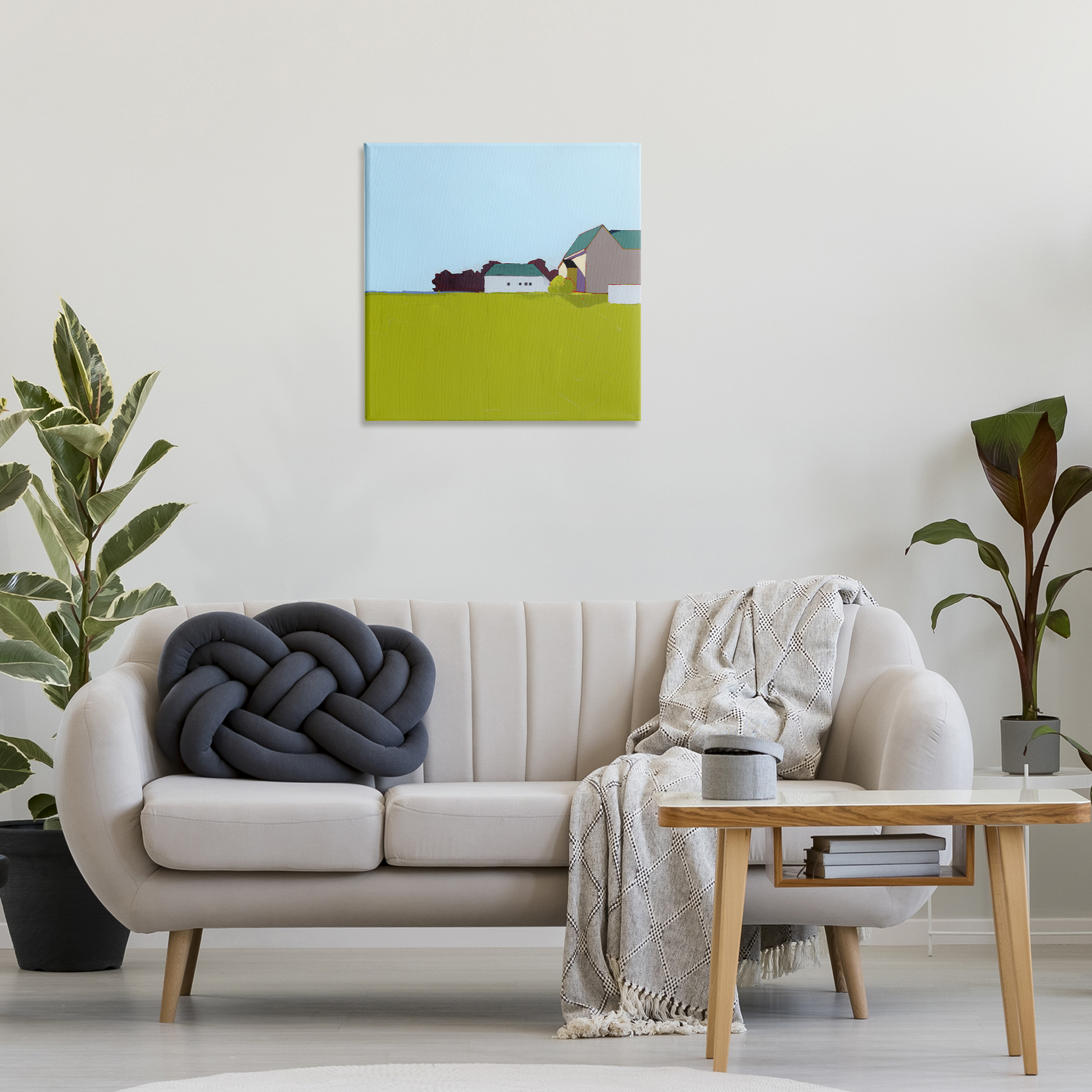 Spring Morning Farm Land Canvas Wall Art, design by Ruth LaGue