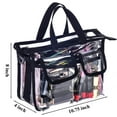 thumbnail image 4 of Bolsa mediana transparente para maquillaje, bolsa de almacenamiento de cosméticos transparente, organizador de kits de maquillaje de viaje, bolsa de mano transparente aprobada por el estadio, 4 of 5
