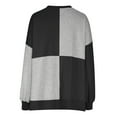 thumbnail image 5 of Ultrave Womens Crew Necks Sweatshirts Button Down Neck Long Sleeve Color Block Women’s Clothing, 5 of 6