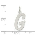 thumbnail image 3 of White Sterling Silver Charm Pendant 21 mm 11-15 Rhodium-Plated Large Script Initial G, 3 of 4