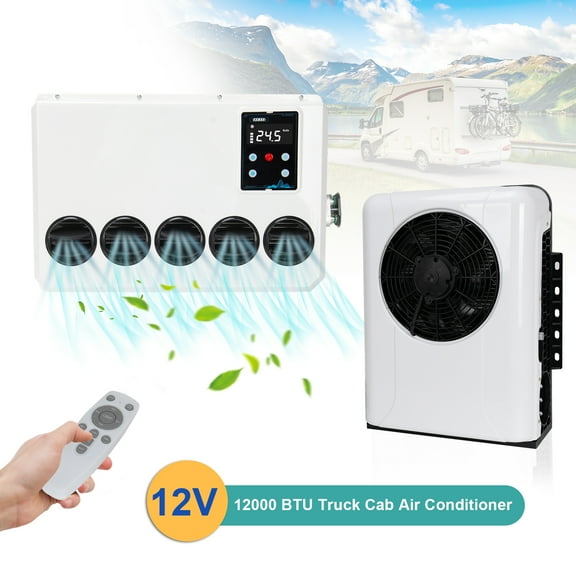 12000 BTU Air Conditioner 12V Mini Split A/C for Semi Trucks Bus RV Caravan