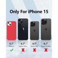 thumbnail image 6 of for iPhone 15 Case,Liquid Silicone Slim Shockproof Protective iPhone 15 6.1 inch Phone Case [Microfiber Lining] (Deep Red), 6 of 12