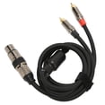 thumbnail image 2 of Cable divisor XLR hembra a doble RCA macho Y, chapado en oro, hembra XLR de 3 pines a doble RCA macho, adaptador estéreo, Cable de micrófono, 2 of 5