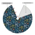 thumbnail image 2 of Lsque Bicycle Colorful Print Christmas Tree Skirt, Tree Skirt with Ties or Velcro, Perfect for Holiday Decorations, Halloween, and New Year-48", 2 of 7