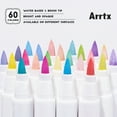 thumbnail image 3 of Arrtx 60 Pcs Acrylic Paint Markers, Extra Brush Tip Water Based Marker Paint Pen for DIY Painting, Wood, Glass, Fabric, 60 Animation colors, 3 of 11