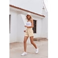 thumbnail image 6 of Pinspark Comfy Shorts for Women Lounge Casual Short Soft Workout Sports Wear Elastic High Waisted Cargo Pockets, 6 of 6