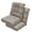 Beige, variant on Outdoor Chair Cushions Set of 2, 42x21x4 Inch Patio Cushion for Dining/Rocking Chairs, High Back Soft Seat Pad with Ties Navy