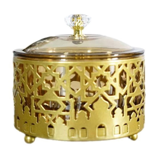 TQEHS Bandeja de dulces para el Eid, soporte para bocadillos islámicos, cajas de decoración para el hogar, regalo de Mubarak, F6N3