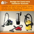 thumbnail image 3 of Deluxe Vacuum Hose Hanger – Heavy Duty Metal Wall Mount Storage Rack for Central & Canister Vac Systems – Fits 30-40 Ft Hose – Includes Screws & Anchors – Gray, 3 of 7