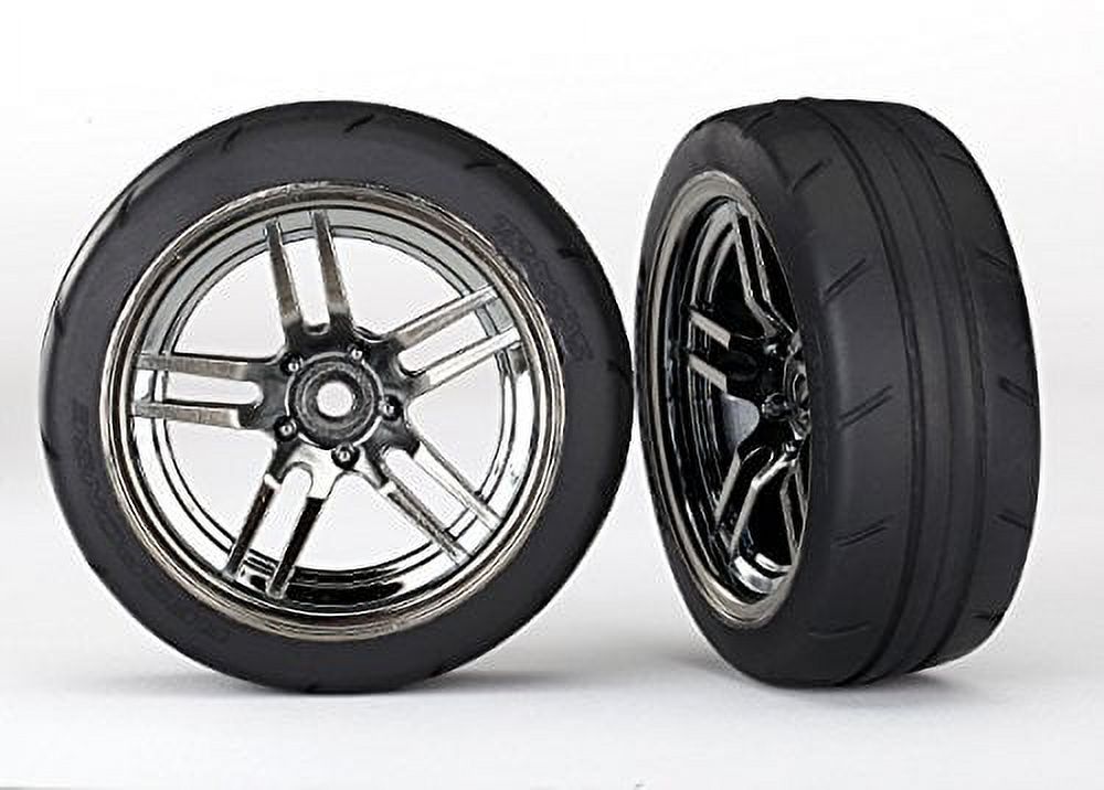 Traxxas 3777A Front All-Star Wheels With Anaconda Tires - 2-Piece Set For 1/10 Scale RC Vehicles, Replacement Hop-Up Parts