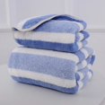 thumbnail image 1 of XmhyTop-A Juego de 3 toallas de coral ultrasuaves para baño, de secado rápido y absorbentes, color azul., 1 of 5