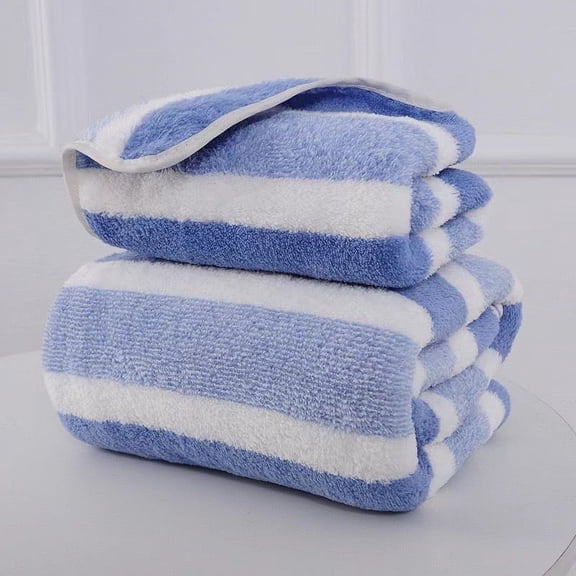 XmhyTop-A 3-Piece Coral Fleece Towel Set Ultra Soft Bath Towel for Bathroom,Quick Dry Absorbent Coral Fleece Towels,Blue