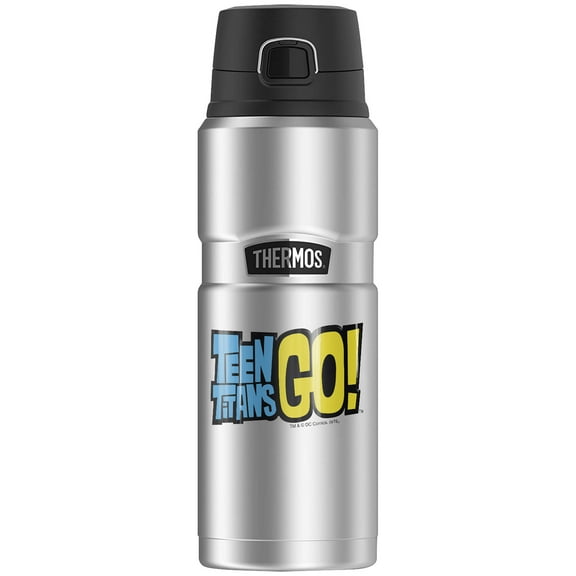 Teen Titans Go Logo, THERMOS STAINLESS KING Stainless Steel Drink Bottle, Vacuum insulated & Double Wall, 24oz