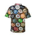 thumbnail image 3 of Fotbe Beer Caps Hawaiian Shirt For Men Unisex Summer Beach Casual Short Sleeve Cotton Linen Button Down Shirts-X-Large, 3 of 9