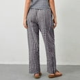 thumbnail image 5 of Womens Pajama Pants Casual Plaid Wide Leg Lounge Pants For Women Comfy Thin Summer Pants Black S, 5 of 9