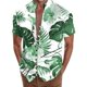 thumbnail image 1 of Camisas s Para Hombre Manga Corta Camisa de vacaciones en la playa Camisa de cuello con botones en los puños para hombre (Green, M), 1 of 4