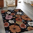 thumbnail image 2 of Vintage Peony Area Rugs 3'x5', Washable Small Throw Rugs for Living Room Bedroom, Summer Botanical Retro Art Indoor Outdoor Rug Non-Slip Low Pile Carpet Runner Reversible Floor Mats, 2 of 8