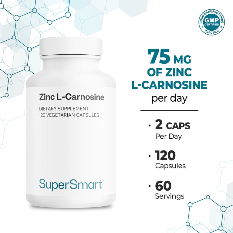 Supersmart, Zinc Carnosine Supplement, 120 Vegetarian Capsules