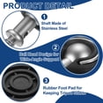 thumbnail image 3 of Uxcell Rubber Foot Spike, Universal Anti-Slip 3/8 Inch Thread Rubber Tripod Foot Pad Spikes Ball Head for Monopod Legs Replacement on Smooth Uneven Surface - (50x55mm), 3 of 7