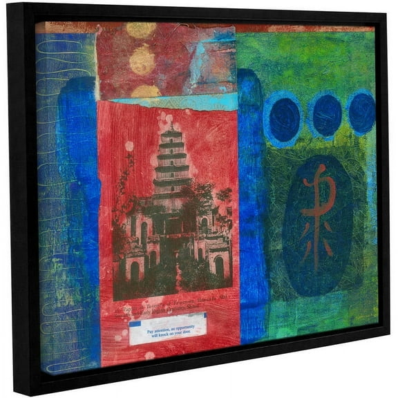 ArtWall Elena Ray "Good Fortune Pagoda" Gallery-Wrapped Floater-Framed Canvas