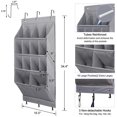 thumbnail image 2 of TEAFIRST 2 Pack Hanging Shoe Rack, Hanger 14 Pockets with Large Pockets for Door Closet, Gray, 2 of 7