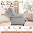 thumbnail image 3 of Korser Silla Recliner Manual con Bolsillos Laterales,Sillón Reclinable para Adultos para Sala de Estar, Pequeña Recliners para Espacios Pequeños,Gris Claro, 3 of 6