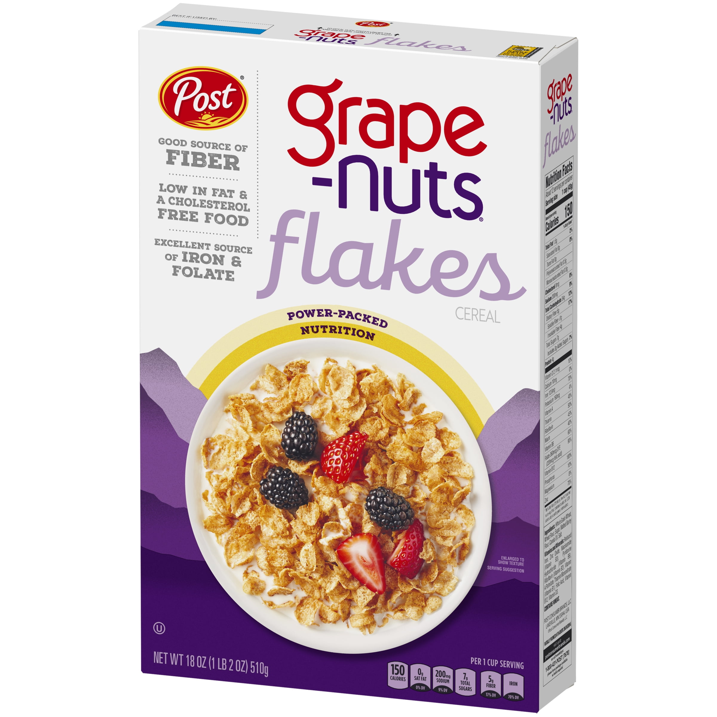 Post Grape Nut Flakes Cereal, 18oz