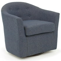 Fox Hill Trading Marissa Traditional Fabric Tufted Swivel Chair in Lilac Purple